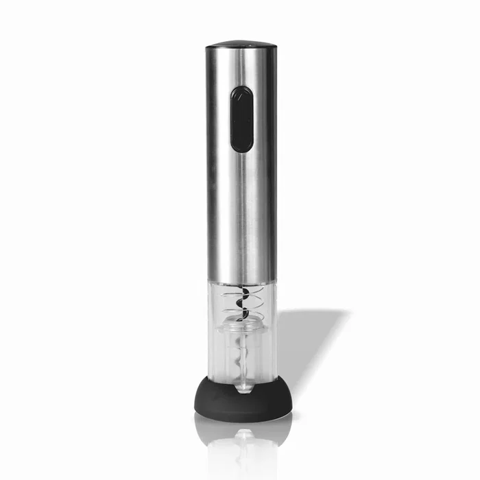 Haeger LUCCA Abridor de vino eléctrico metálico, acero inoxidable, WO-OSC.005A