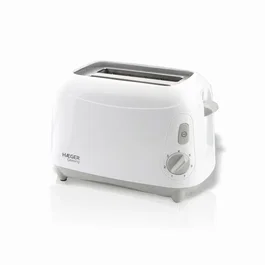 Haeger Geminy 7 Tostadora 2 Rebanadas, 900W, 7 Niveles de Tostado, Bandeja para Migajas Extraíble, Color Blanco