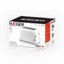 Haeger Geminy 7 Tostadora 2 Rebanadas, 900W, 7 Niveles de Tostado, Bandeja para Migajas Extraíble, Color Blanco