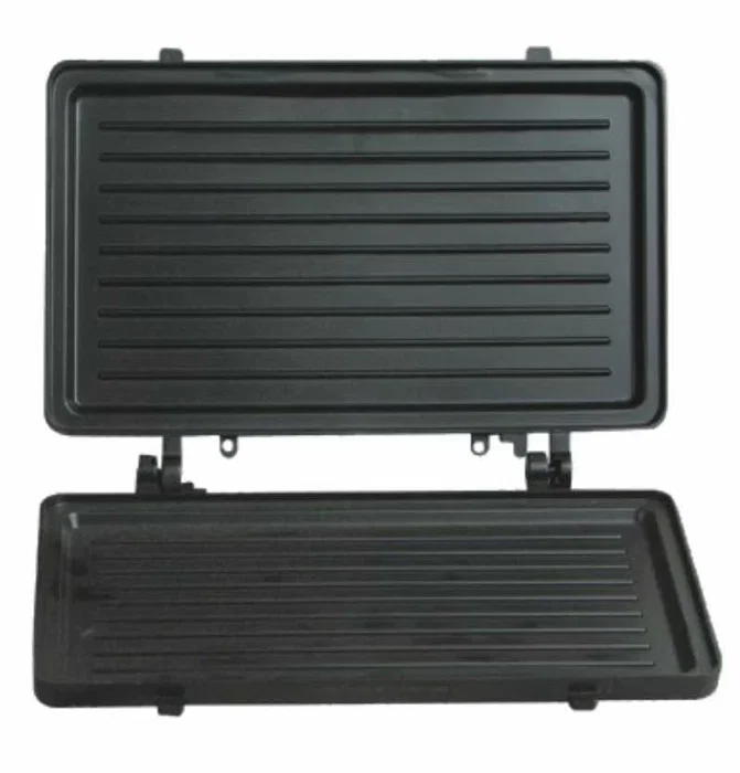 Haeger Sandwichera 750W con Placas Antiadherentes, Tapa con Bloqueo, Protección contra Sobrecarga y Apagado Automático - Blanco Haeger Sandwichera 750W con Placas Antiadherentes, Tapa con Bloqueo, Protección contra Sobrecarga y Apagado Automático - Blanco