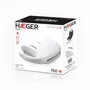 Haeger SM-75G.007A Sandwichera y Plancha 750 W, con Luz Indicadora, Placas Antiadherentes y Apagado Automático, Color Blanco