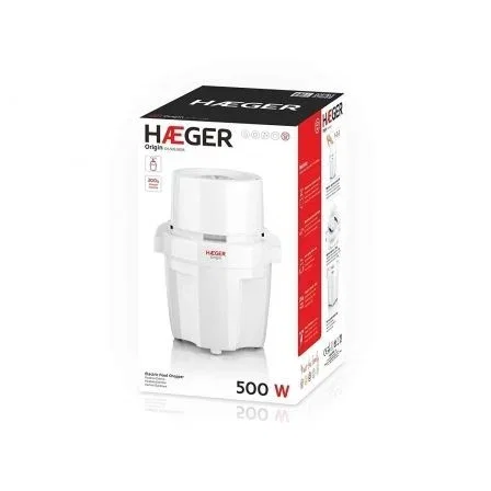 PICADORA HAEGER ORIGIN 500W - CUCHILLA ACERO INOX. - CAPACIDAD 200G - ESPÁTULA - PIES ANTIDESLIZANTES