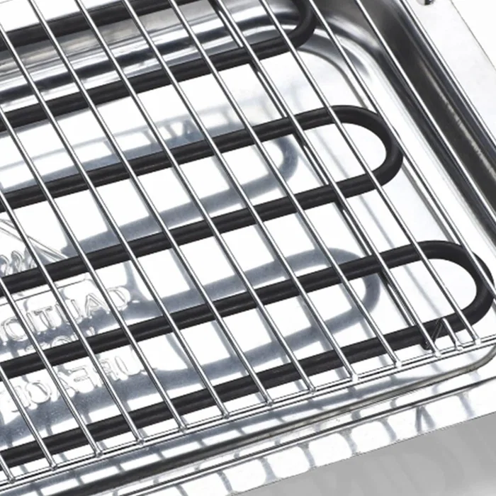 Haeger Grillie Parrilla Eléctrica Independiente 2000 W Acero Inoxidable, 1 Zona de Cocción, Fácil de Limpiar