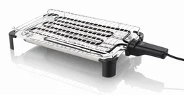 Haeger Grillie Parrilla Eléctrica Independiente 2000 W Acero Inoxidable, 1 Zona de Cocción, Fácil de Limpiar