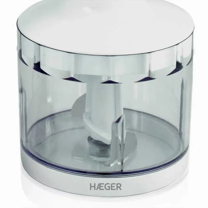 Haeger HB-400.012A Batidora de inmersión 400 W con picadora y vaso incluido, color gris y blanco