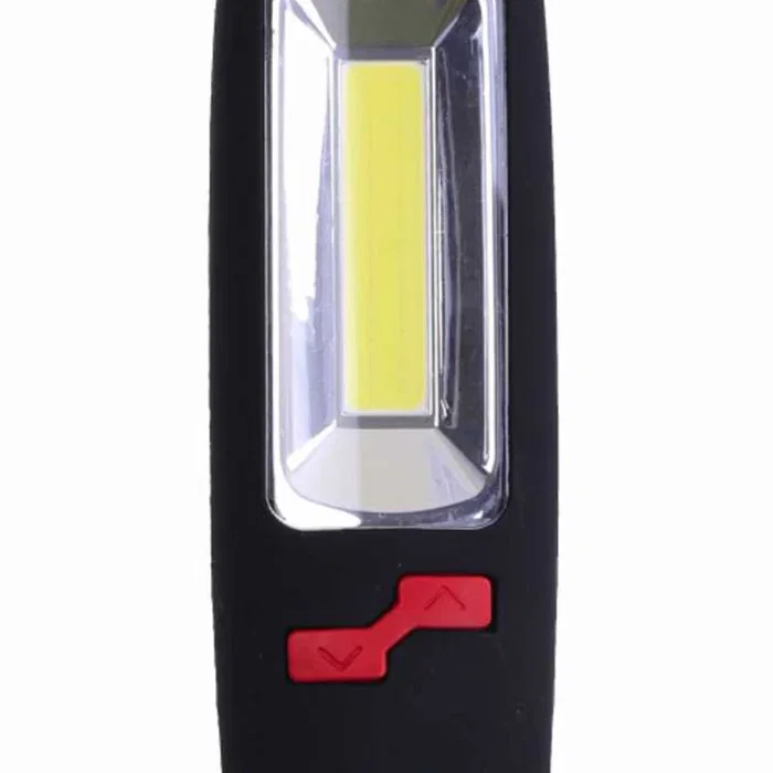 Haeger FL-LED.003A Linterna LED Negro, 3W, 7 LEDs, Alimentación por 3xAA, con Gancho e Imán, Linterna Universal