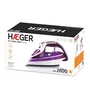 Haeger Pro Glider 2600 Plancha Vapor-Seco 2600 W Suela de Cerámica - Violeta, Blanco