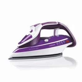 Haeger Pro Glider 2600 Plancha Vapor-Seco 2600 W Suela de Cerámica - Violeta, Blanco