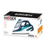 Haeger Ultra Steam 2800 Plancha de vapor y seco 2800W - Potencia de vapor 80 g/min, función autolimpieza, depósito 0.36L, color azul y blanco