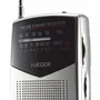 Haeger PR-BIB.006A - Radio Portátil Analógica AM/FM con Antena Telescópica, Salida para Auriculares y Alimentación por Pilas AA, Color Negro y Plata