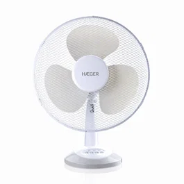 Haeger FA-016.007A Ventilador de Mesa Aspas para el Hogar Blanco 40 cm Flujo de Aire 3402.6 m³/h 3 Velocidades