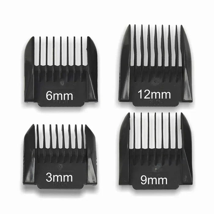 Haeger HC-WR3.007B Cortadora de Pelo y Maquinilla Profesional Recargable, Cuchilla Cerámica 0.8-2 mm, Negro/Rojo/Plata, 230 V, con 4 Peines