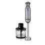 Haeger HB-10C.019A Batidora de Inmersión 1000W con Picadora - 2 Velocidades, Turbo, Eje de Acero Inoxidable y Cuchillas de Titanio - Negro, Acero Inoxidable, Transparente
