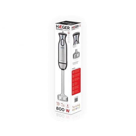 Haeger Batidora de mano Extreme Chopper 1000W con 2 velocidades, eje desmontable acero inoxidable y picadora Haeger Batidora de mano Extreme Chopper 1000W con 2 velocidades, eje desmontable acero inoxidable y picadora