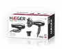 Haeger Perfect Travel Secador de Pelo de Viaje 750W Negro Plegable con Concentrador y Difusor