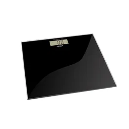 Haeger BS-DIG.010A Báscula de Baño Electrónica Personal LCD, Capacidad 180 kg, Precisión 100 g, Forma Plaza, Color Negro
