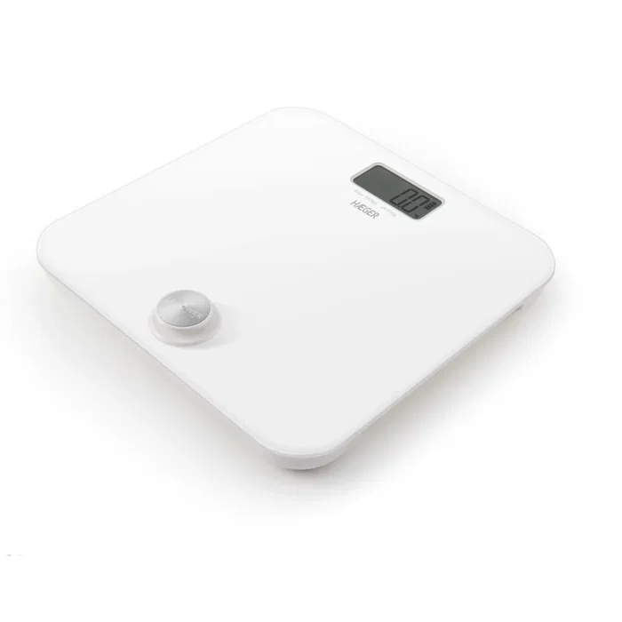 Haeger BS-DIG.011A Báscula de Baño Electrónica, Capacidad 150 kg, Precisión 100 g, Color Blanco, LCD, Apagado Automático