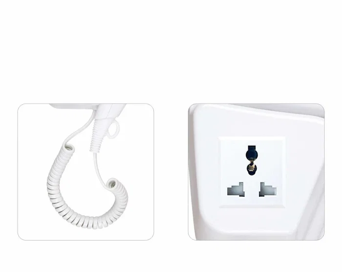 Haeger HD-120.006A Secador de Pelo 1200 W Blanco con Anilla para Colgar, para Uso Profesional/Hotel