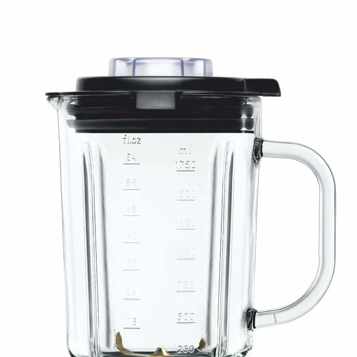 Haeger LQ-120.006A Batidora de Vaso 1.75L 1200W Negro/Acero/Transparente - Licuadora con Picahielos, Función Impulso, 3 Velocidades y Cuchillas Titanio