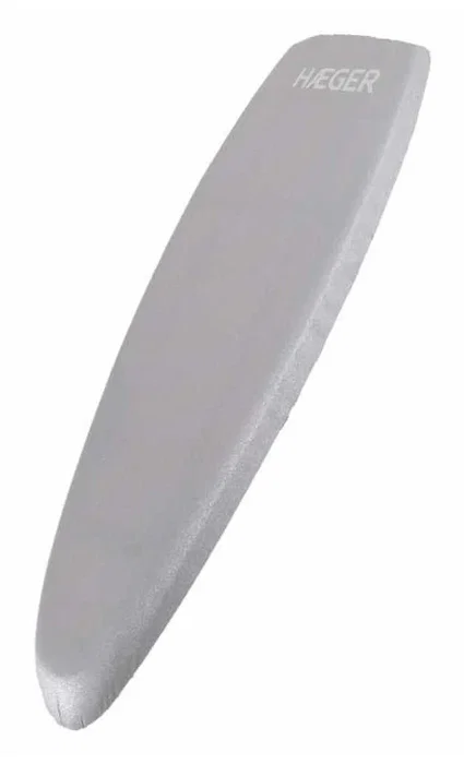 Haeger IC-TOP.002A Funda Acolchada para Tabla de Planchar, Superficie 100% Algodón, Gris, 125 x 43 cm