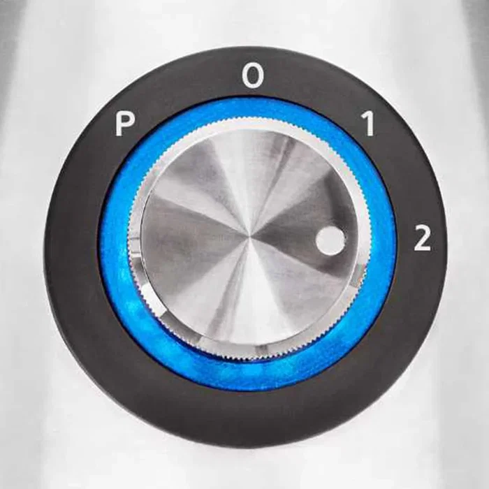 Haeger LQ-600.007A Batidora de vaso 1.5L 600W, 2 velocidades con función picahielos, color Negro, Acero inoxidable y Transparente