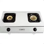 Haeger Safine Plus Hornillo de Combustible Líquido, 2 Zonas, Blanco, Acero Inoxidable, Encendido Piezo, Gas Natural