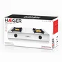 Haeger Safine Plus Hornillo de Combustible Líquido, 2 Zonas, Blanco, Acero Inoxidable, Encendido Piezo, Gas Natural