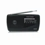 Haeger PR-TRI.002A Radio Portátil AM/FM/LW/MW, Banda FM 88-108 MHz, AM 530-1600, LW 140-280 kHz, Negro, Con Altavoces y Salida para Auriculares 3.5 mm
