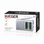 Haeger PR-BIB.001A Radio Portátil Digital Plata con Sintonizador AM/FM (88-108 MHz, 530-1600) y Entrada de Auriculares 3.5 mm