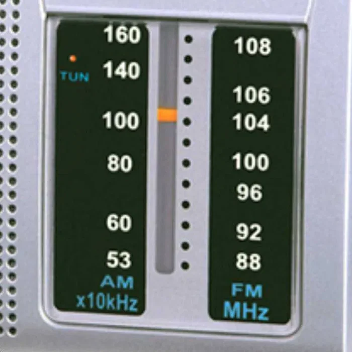 Haeger PR-BIB.001A Radio Portátil Digital Plata con Sintonizador AM/FM (88-108 MHz, 530-1600) y Entrada de Auriculares 3.5 mm