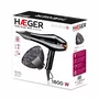 Haeger TURBO DRYER Secador de Pelo Profesional 1800W, Negro y Oro, 220-240V, 2 Velocidades y 3 Ajustes de Calor, Con Boquilla Concentradora y Difusor
