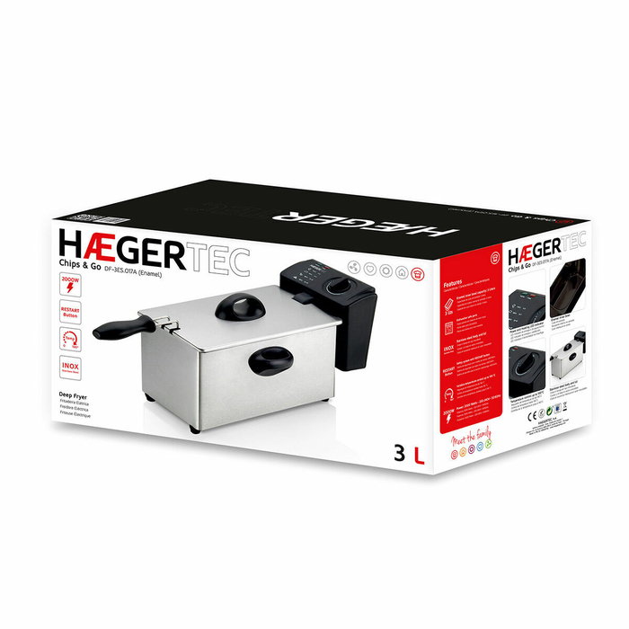 Freidora Haeger DF-3ES.017A Negro 2000 W Freidora Haeger DF-3ES.017A Negro 2000 W