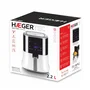Haeger AF-D22.001A Freidora de Aire Caliente Digital, 8 Programas, 2.2L, 1000W, Blanco