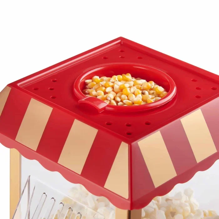 Haeger PM-120.001A Palomitero, Máquina para Palomitas de Maíz, 1200 W, Capacidad 100 g, Color Rojo