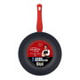 San Ignacio Wok Toledo Aluminio Forjado Inducción Ø26 cm Negro con Marmolado y Mango Rojo