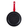 San Ignacio Sartén Toledo ø28 cm Aluminio Forjado Inducción Antiadherente Marmolado Mango Rojo