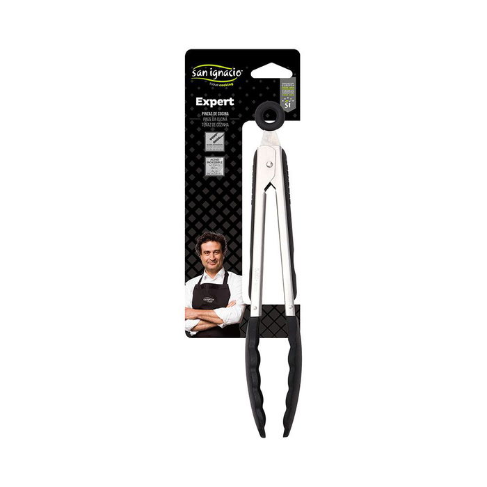 San Ignacio Pinzas SG-7330 Acero Inoxidable con Cabezal de Silicona 30.5 cm Expert Utensilio Cocina Barbacoa