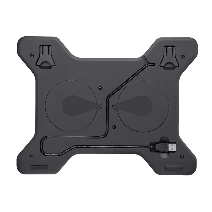 Trust Soporte Refrigerante para Portátil con 2 Ventiladores USB, Almohadilla Fría Breeze Xstream, Diseño Inclinado para Hasta 40,6 cm (16 pulgadas)