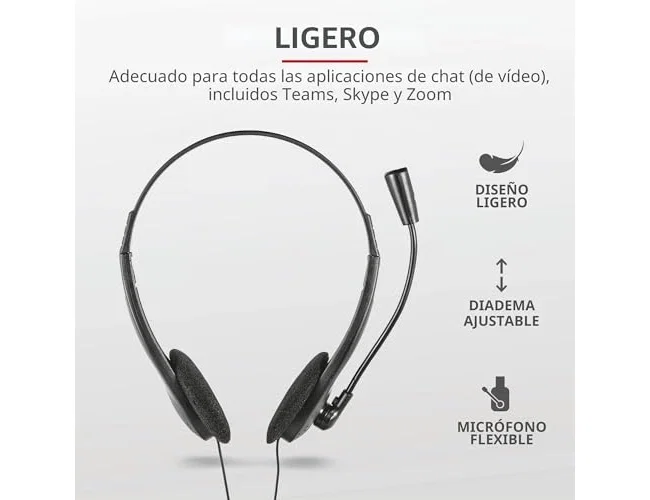 Trust Primo Chat Auriculares con Micrófono Negro