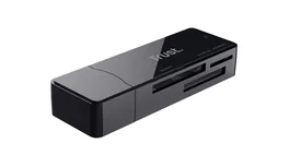 Trust NANGA 21935 - Lector de tarjetas de memoria externo USB 3.2 Gen 1 (5 Gbps) Type-A, compatible con SD, microSD y MS, color negro