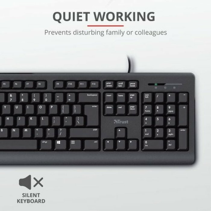 Trust TK-150 Teclado USB QWERTY Español Negro Trust TK-150 Teclado USB QWERTY Español Negro