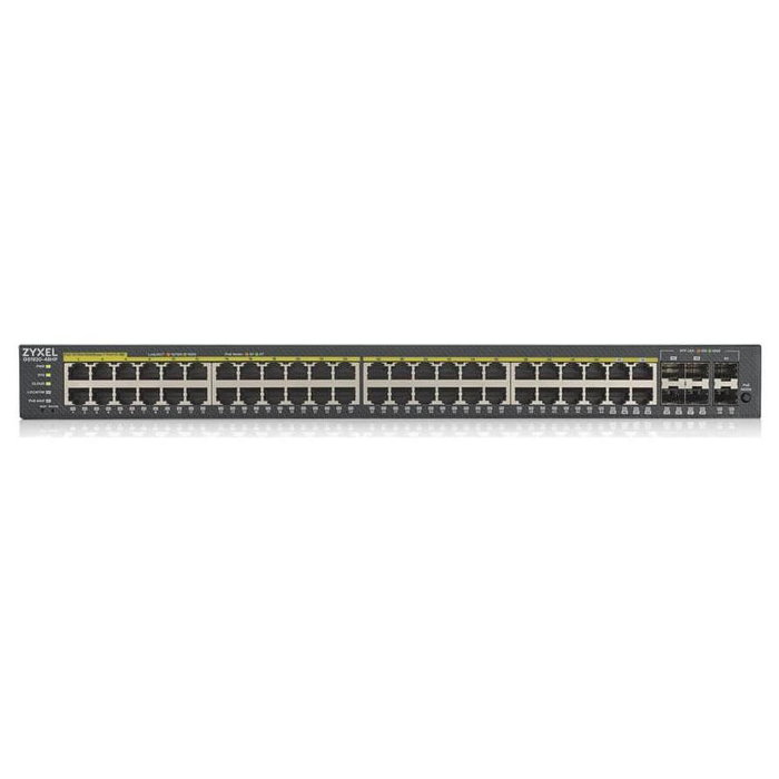 Zyxel GS1920-48HPV2 Switch Gestionado Gigabit con 50 puertos y PoE de 375 W, Negro