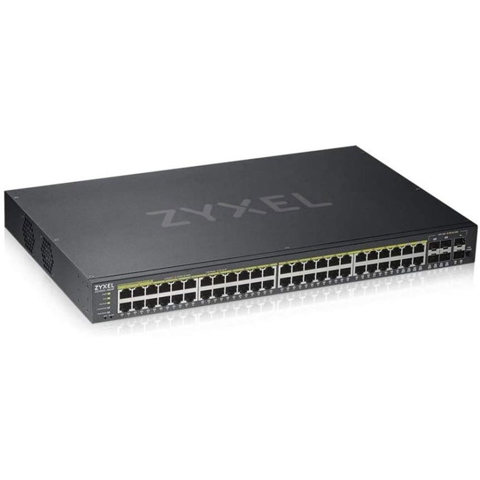 Zyxel GS1920-48HPV2 Switch Gestionado Gigabit con 50 puertos y PoE de 375 W, Negro
