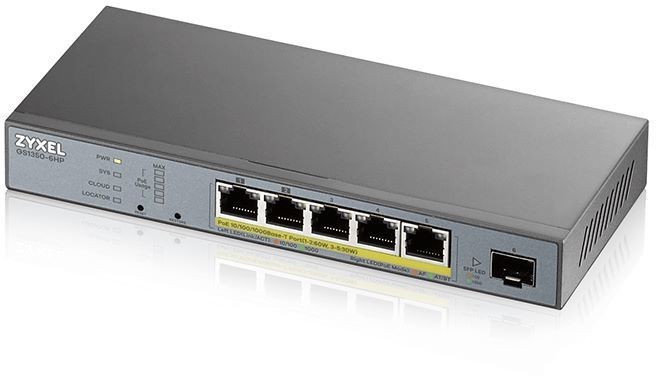 Zyxel GS1350-6HP Switch 6 puertos con 1 año de Nebula Pro Zyxel GS1350-6HP Switch 6 puertos con 1 año de Nebula Pro