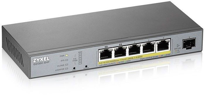 Zyxel GS1350-6HP Switch 6 puertos con 1 año de Nebula Pro Zyxel GS1350-6HP Switch 6 puertos con 1 año de Nebula Pro