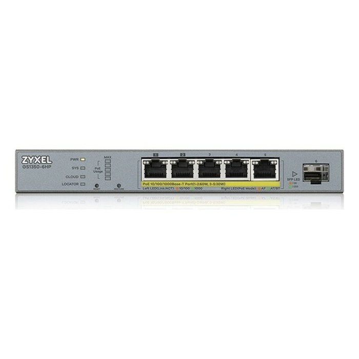 Zyxel GS1350-6HP Switch 6 puertos con 1 año de Nebula Pro Zyxel GS1350-6HP Switch 6 puertos con 1 año de Nebula Pro