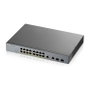 Zyxel Switch GS1350-18HP-EU0101F Gestionado L2, 16 Puertos Gigabit PoE+ (250W) y 2 SFP, Rack