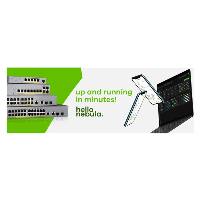 Zyxel Switch GS1350-18HP-EU0101F Gestionado L2, 16 Puertos Gigabit PoE+ (250W) y 2 SFP, Rack