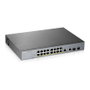 Zyxel Switch GS1350-18HP-EU0101F Gestionado L2, 16 Puertos Gigabit PoE+ (250W) y 2 SFP, Rack