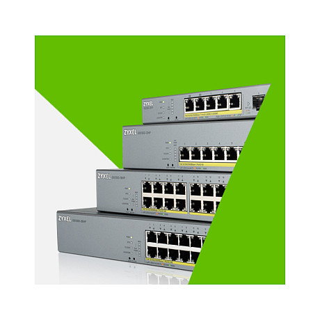 Zyxel Switch GS1350-18HP-EU0101F Gestionado L2, 16 Puertos Gigabit PoE+ (250W) y 2 SFP, Rack